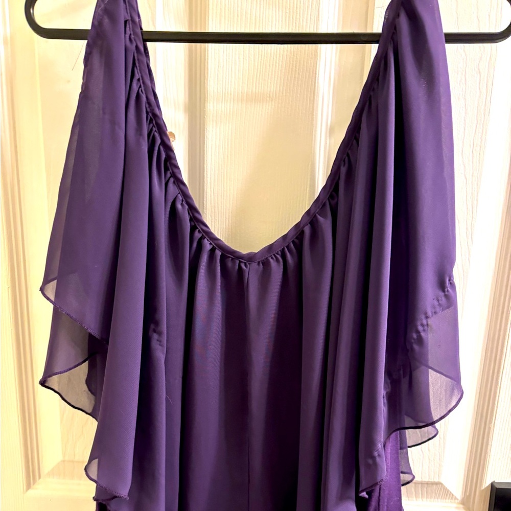 Elegant Purple Sleeveless Blouse